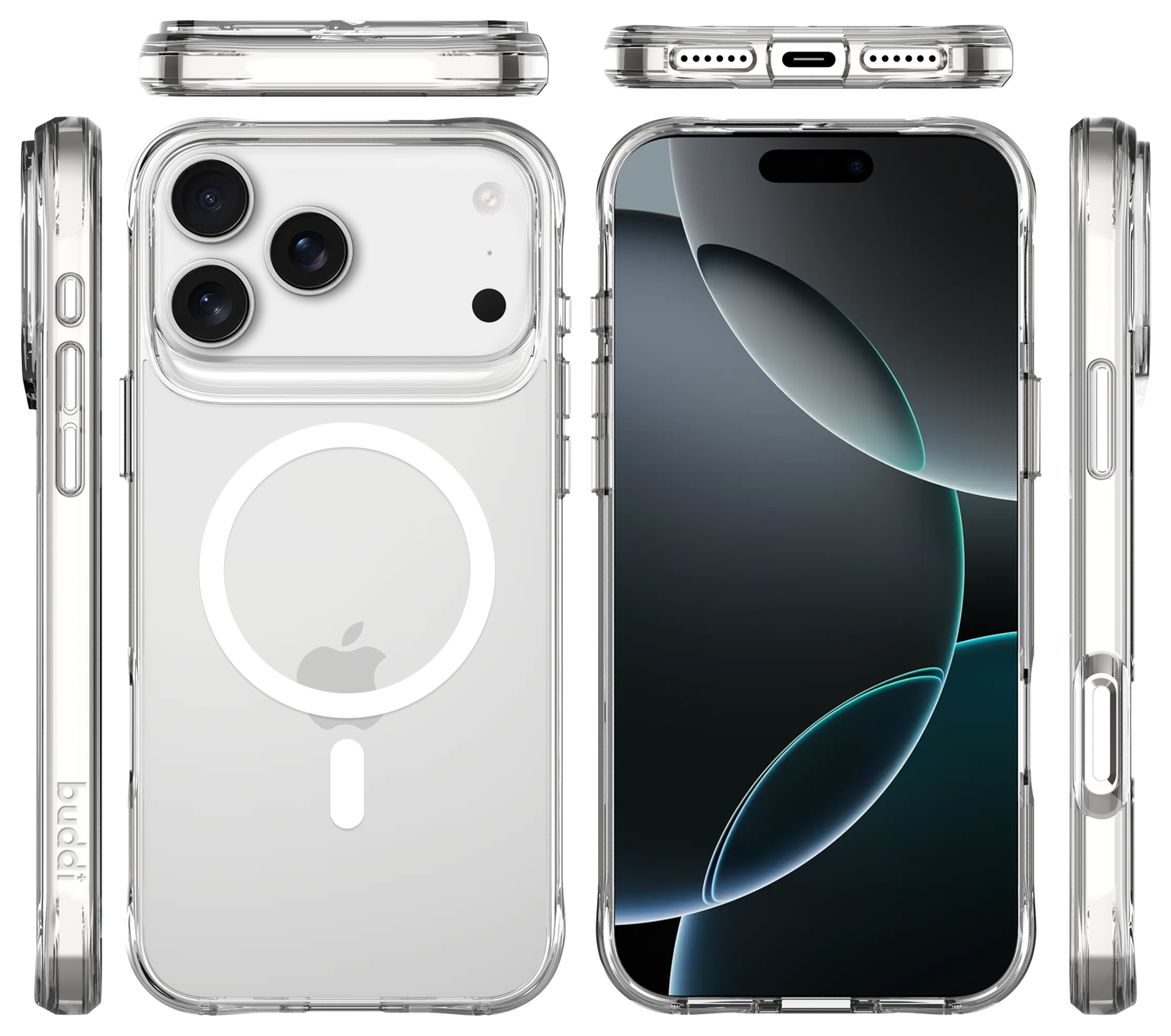 Buddi Core Apple iPhone 17 Pro Hoesje MagSafe Back Cover Matte Transparant afbeelding 9