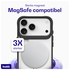 Buddi Hybrid Apple iPhone 17 Pro Hoesje MagSafe Back Cover Transparant Zwart afbeelding 3