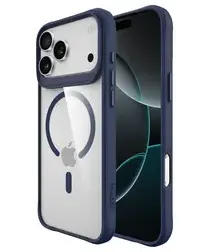 Buddi Hybrid Apple iPhone 17 Pro Hoesje MagSafe Back Cover Transparant Blauw afbeelding