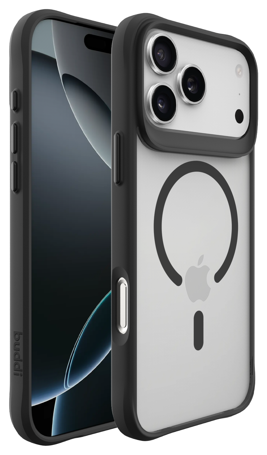 Buddi Hybrid Apple iPhone 17 Pro Hoesje MagSafe Back Cover Matte Zwart afbeelding 8