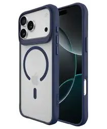 Buddi Hybrid Apple iPhone 17 Pro Hoesje MagSafe Back Cover Matte Blauw afbeelding