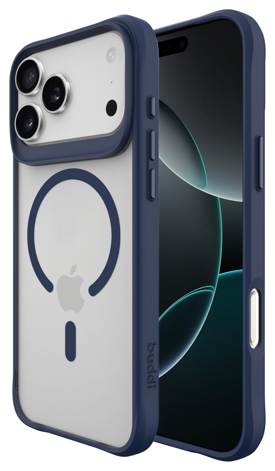 Buddi Hybrid Apple iPhone 17 Pro Hoesje MagSafe Back Cover Matte Blauw afbeelding 1