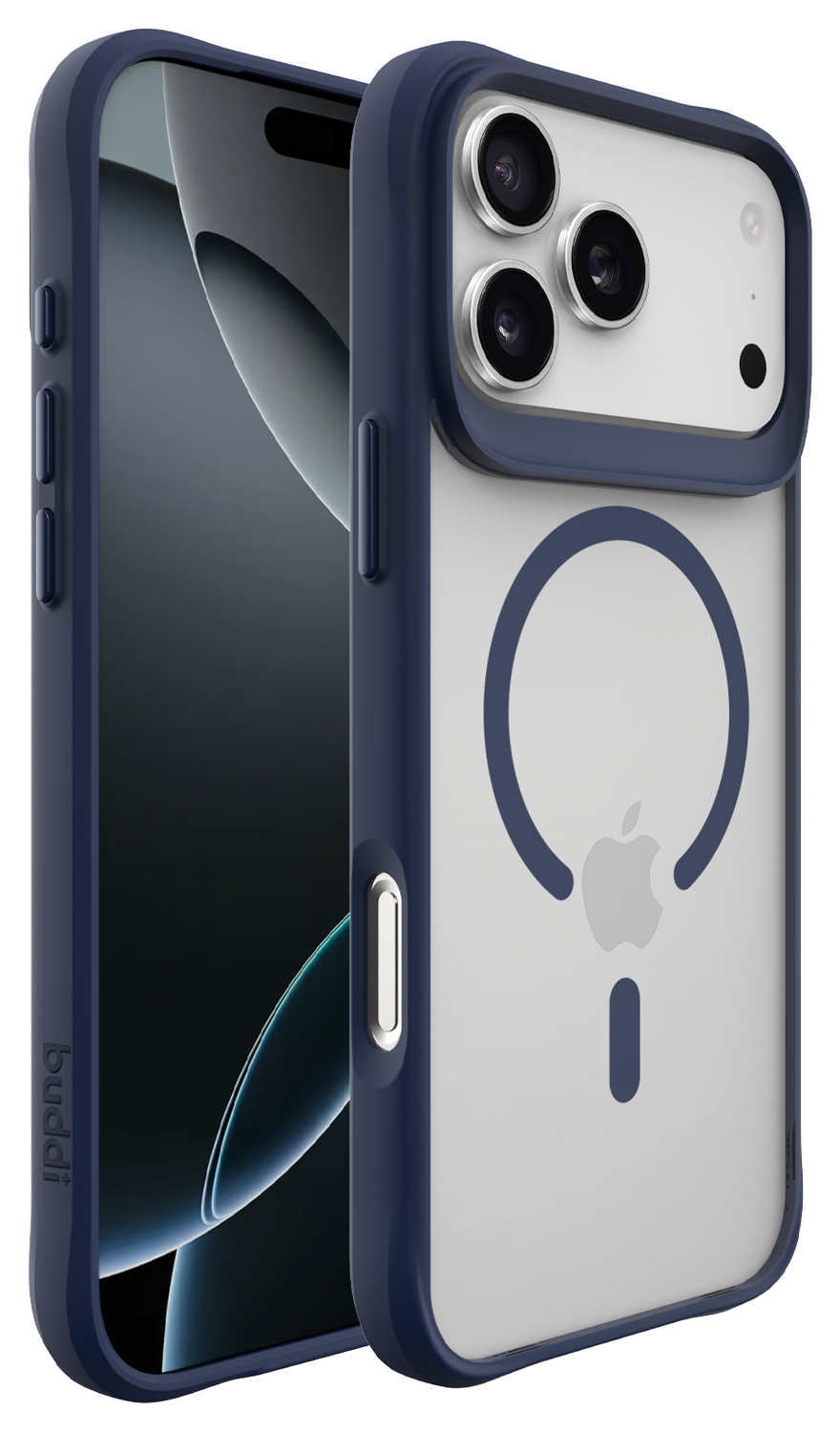 Buddi Hybrid Apple iPhone 17 Pro Hoesje MagSafe Back Cover Matte Blauw afbeelding 8