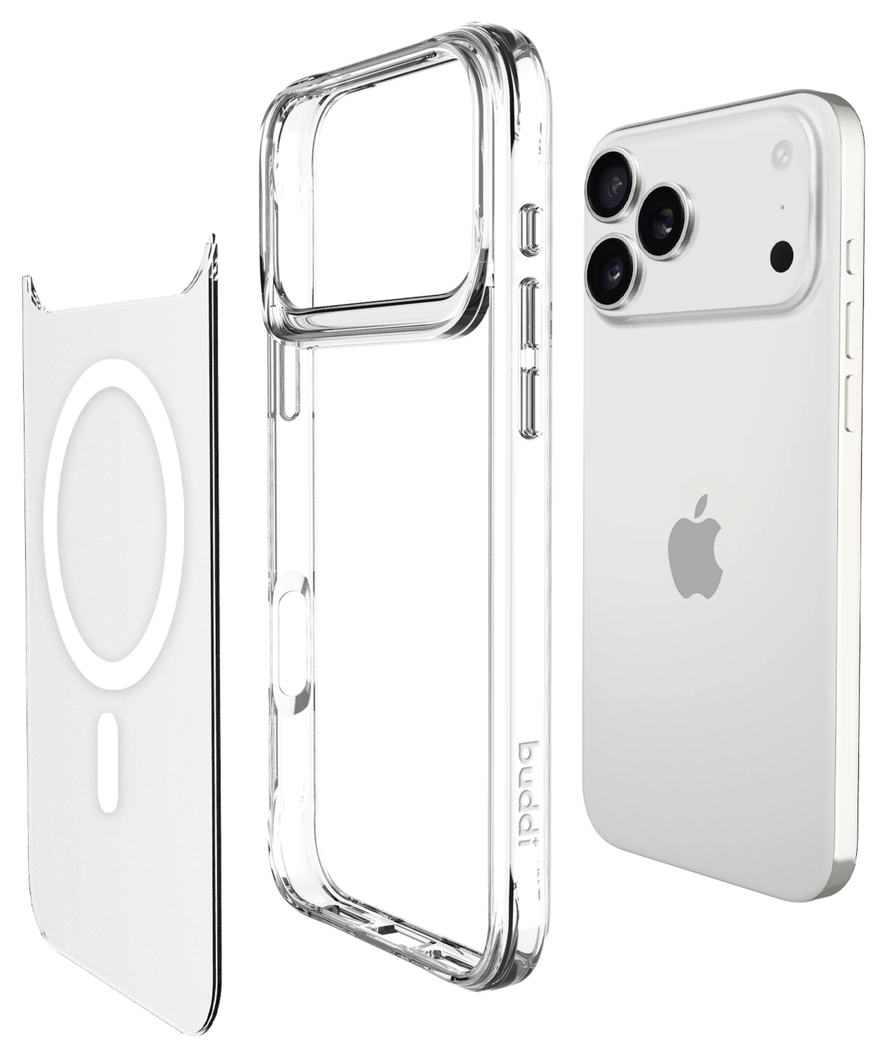 Buddi Core Apple iPhone 17 Pro Max Hoesje MagSafe Back Cover Matte Transparant afbeelding 10