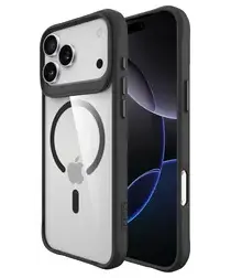 Buddi Hybrid Apple iPhone 17 Pro Max Hoesje MagSafe Back Cover Transparant Zwart afbeelding