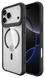 Buddi Hybrid Apple iPhone 17 Pro Max Hoesje MagSafe Back Cover Transparant Zwart