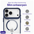 Buddi Hybrid Apple iPhone 17 Pro Max Hoesje MagSafe Back Cover Transparant Blauw afbeelding 6