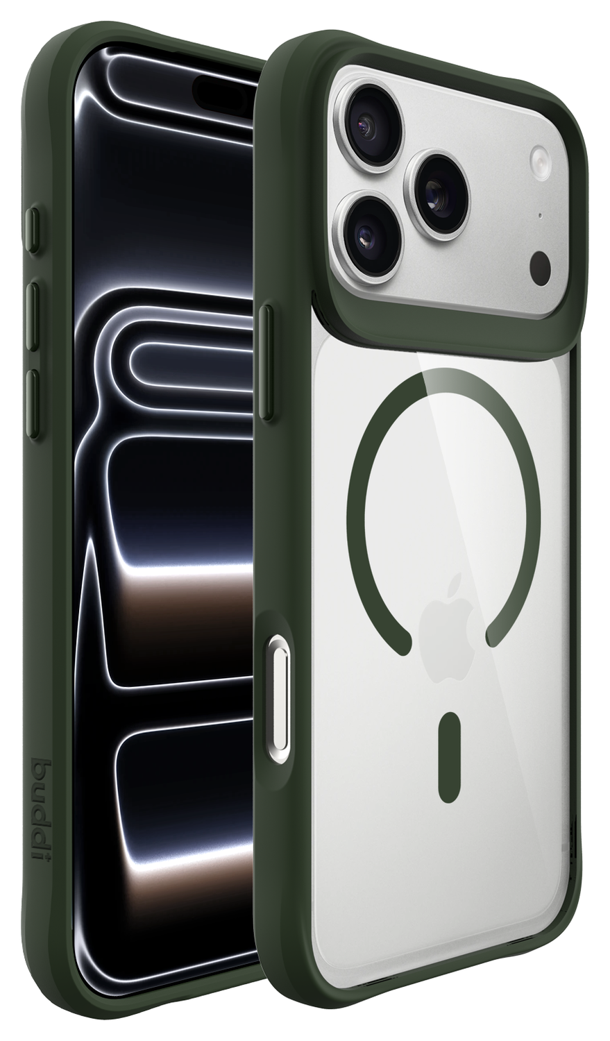 Buddi Hybrid iPhone 17 Pro Max Hoesje MagSafe Back Cover Transparant Groen afbeelding 8