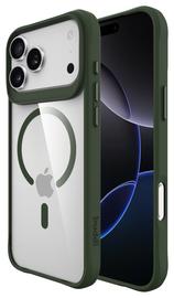 Buddi Hybrid Apple iPhone 17 Pro Max Hoesje MagSafe Back Cover Transparant Groen afbeelding