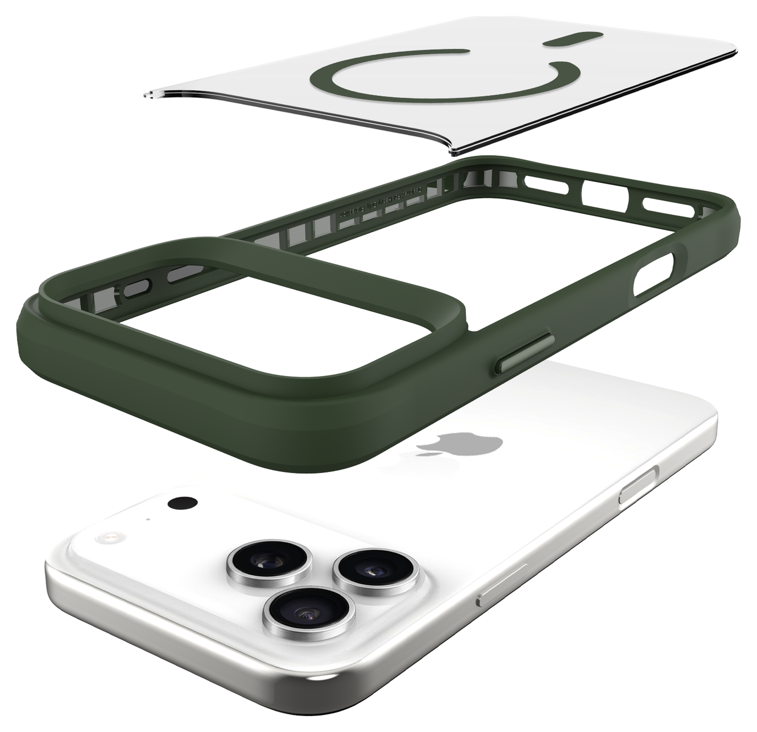 Buddi Hybrid Apple iPhone 17 Pro Max Hoesje MagSafe Back Cover Matte Groen afbeelding 10