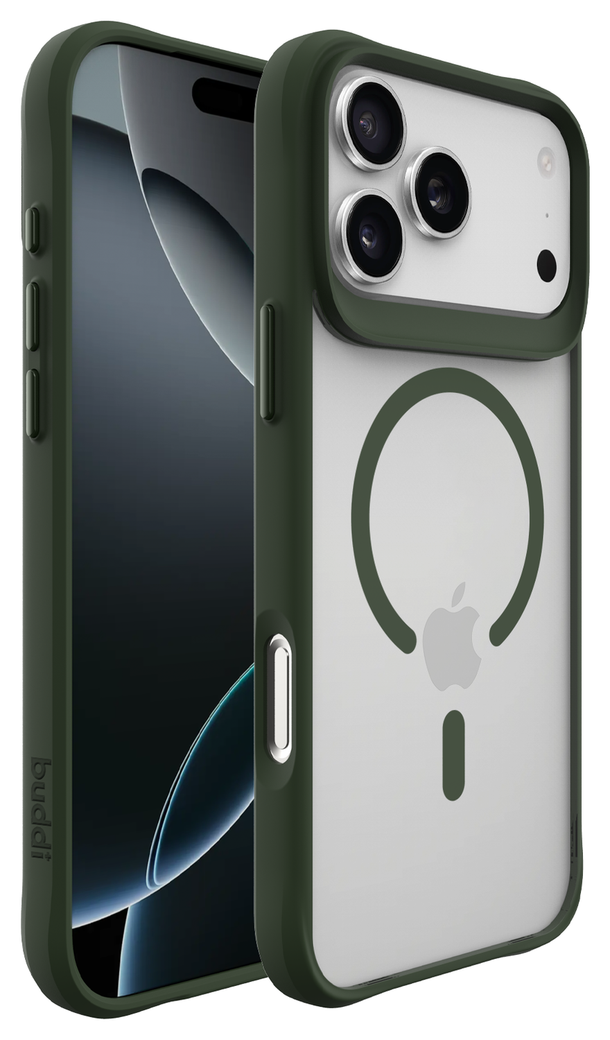 Buddi Hybrid Apple iPhone 17 Pro Max Hoesje MagSafe Back Cover Matte Groen afbeelding 8
