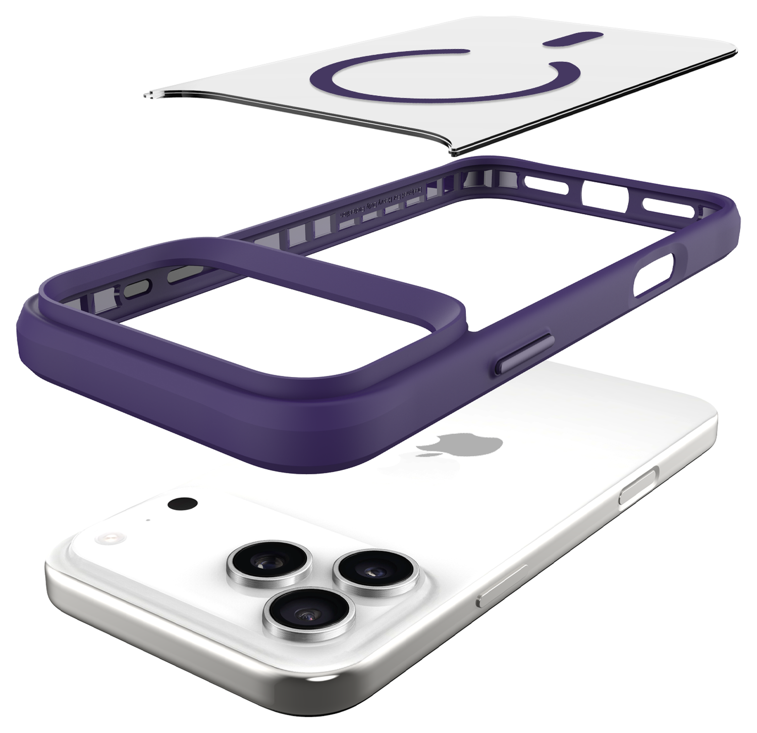 Buddi Hybrid Apple iPhone 17 Pro Max Hoesje MagSafe Back Cover Matte Paars afbeelding 10