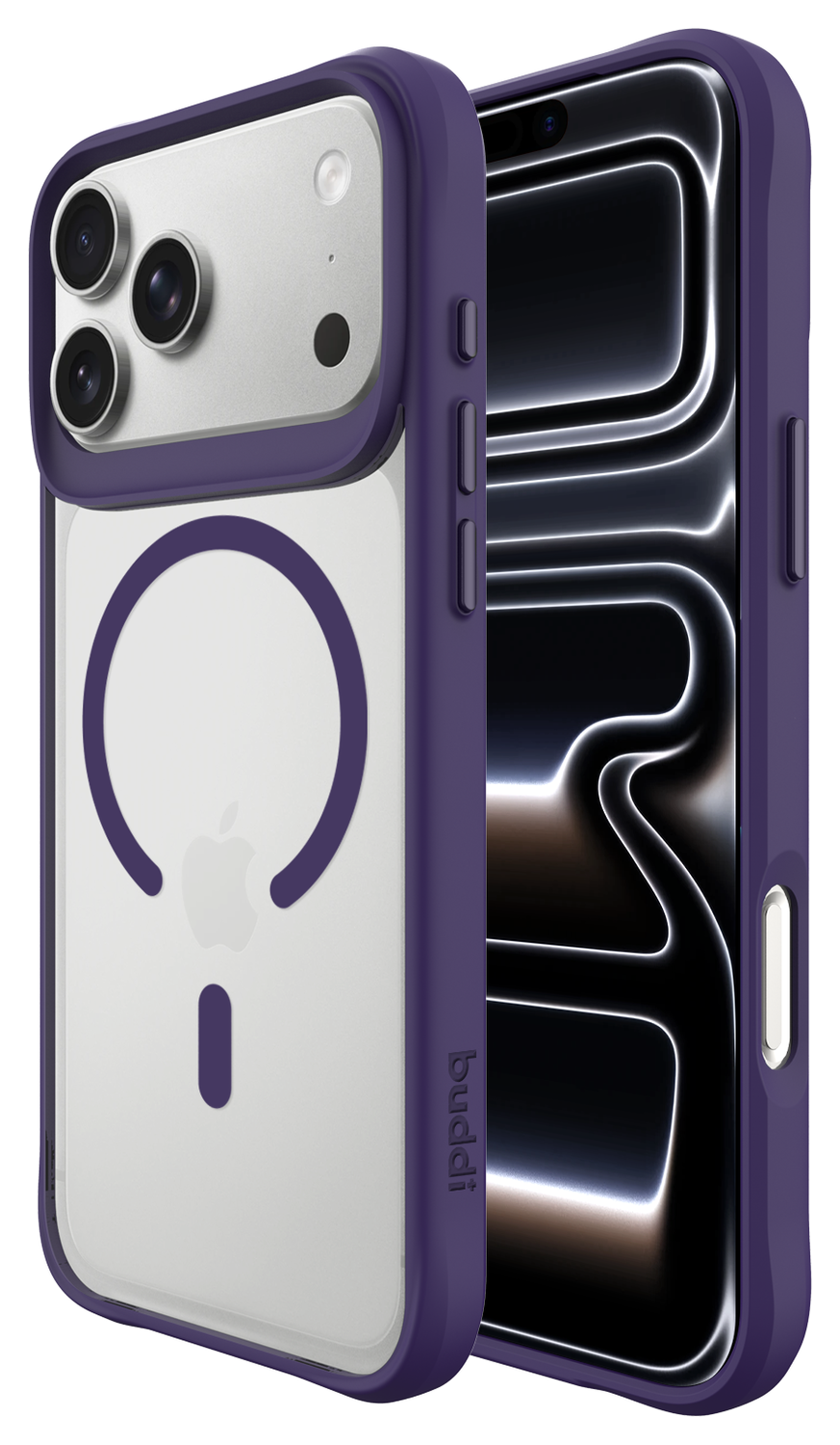 Buddi Hybrid iPhone 17 Pro Max Hoesje MagSafe Back Cover Matte Paars afbeelding 1
