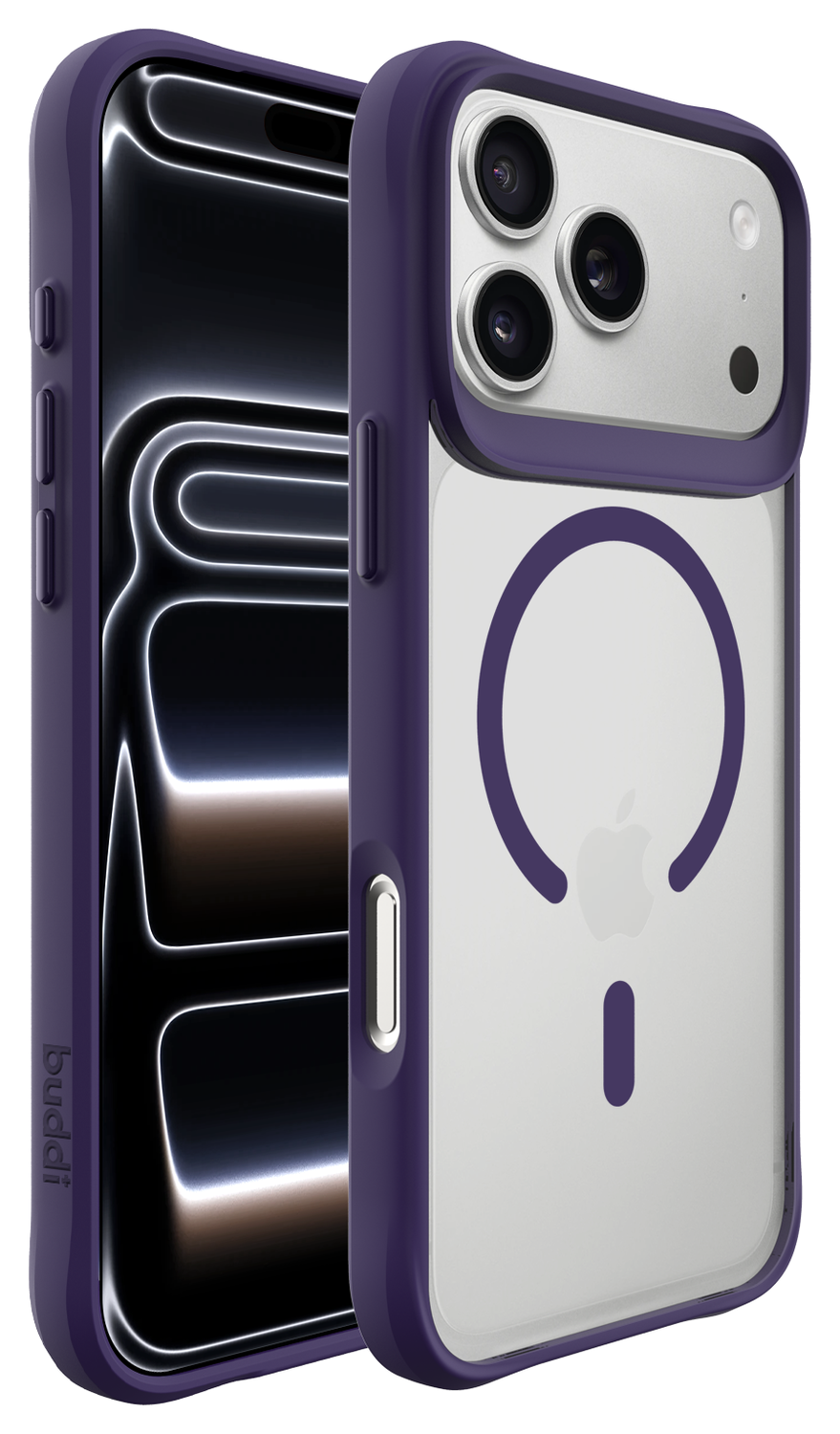 Buddi Hybrid iPhone 17 Pro Max Hoesje MagSafe Back Cover Matte Paars afbeelding 8