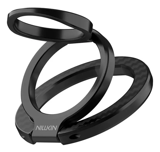 Nillkin FiberSnap MagSafe Ring Houder Standaard Aramidevezel Zwart afbeelding 1