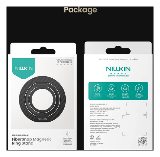 Nillkin FiberSnap MagSafe Ring Houder Standaard Aramidevezel Zwart afbeelding 13