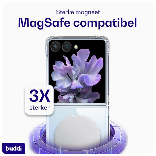 Buddi Core Samsung Galaxy Z Flip 7 Hoesje MagSafe Back Cover Transparant afbeelding 2