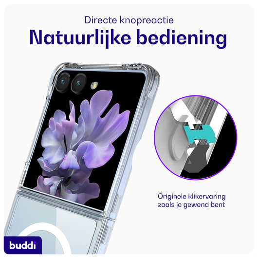 Buddi Core Samsung Galaxy Z Flip 7 Hoesje MagSafe Back Cover Transparant afbeelding 5