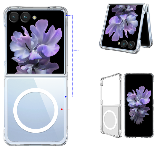 Buddi Core Samsung Galaxy Z Flip 7 Hoesje MagSafe Back Cover Transparant afbeelding 9