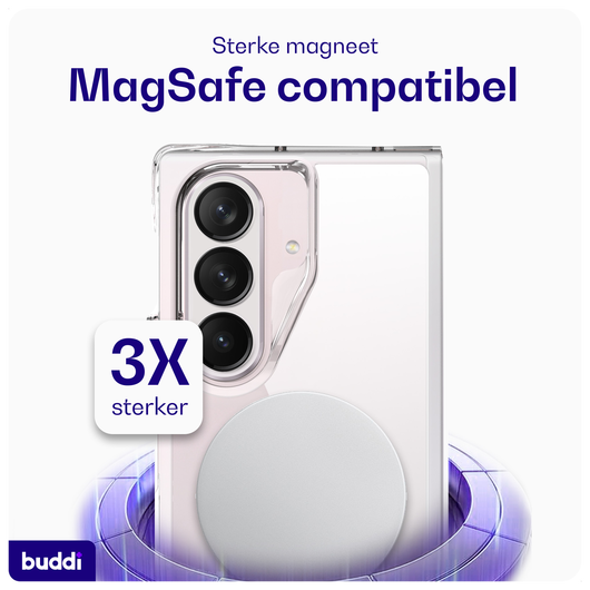 Buddi Core Samsung Galaxy Z Fold 7 Hoesje MagSafe Back Cover Transparant afbeelding 2