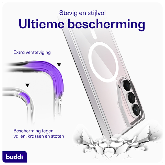 Buddi Core Samsung Galaxy Z Fold 7 Hoesje MagSafe Back Cover Transparant afbeelding 6
