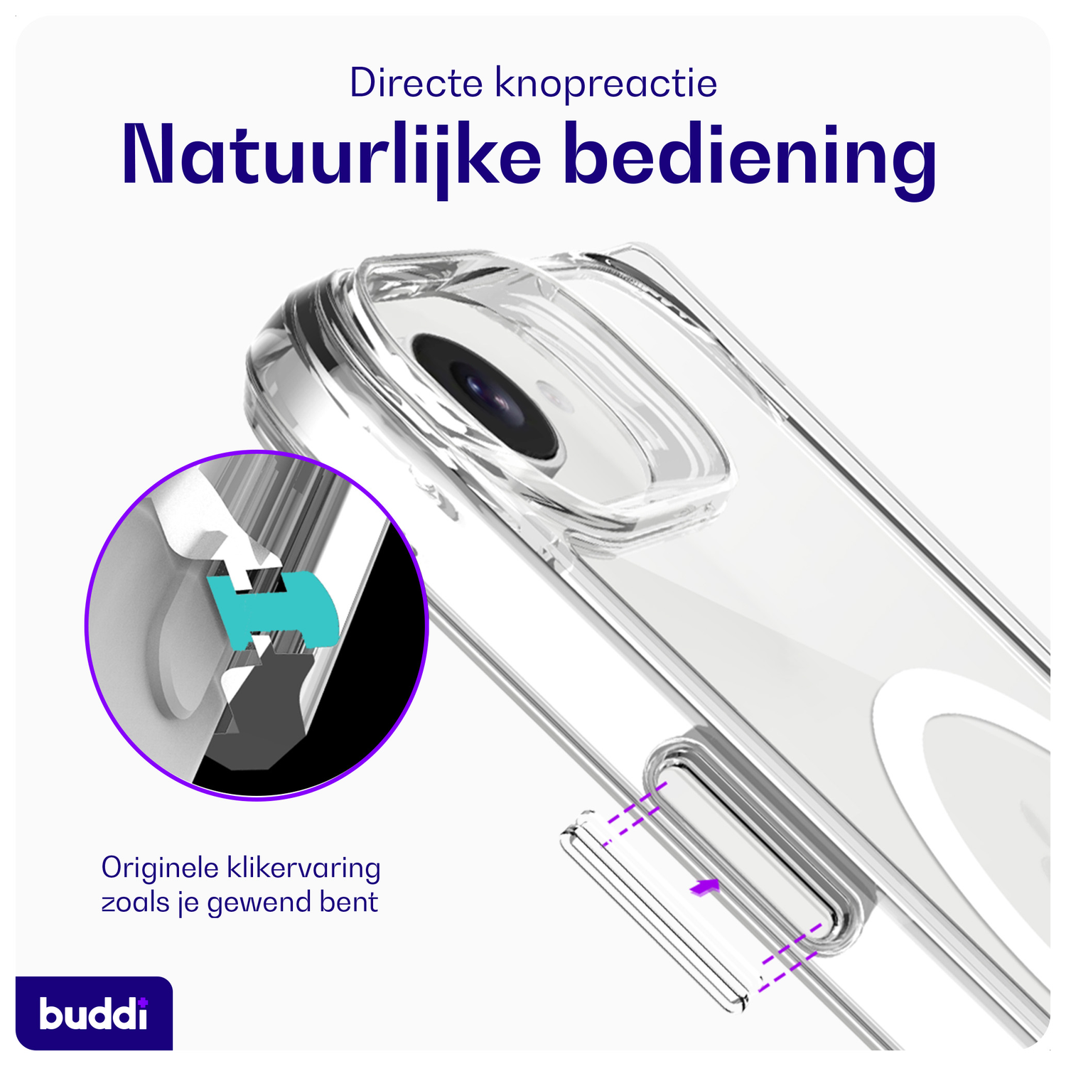 Buddi Core Apple iPhone 16e Hoesje MagSafe Back Cover Transparant afbeelding 4