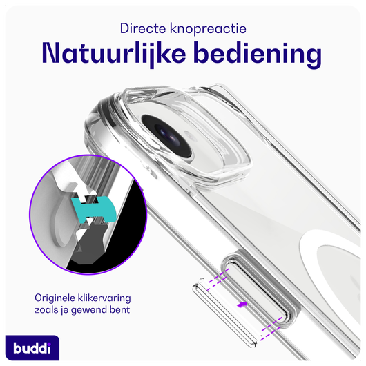 Buddi Core Apple iPhone 16e Hoesje MagSafe Back Cover Transparant afbeelding 4