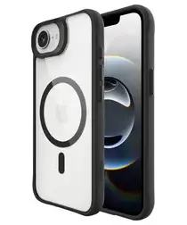 Buddi Hybrid Apple iPhone 16e Hoesje MagSafe Back Cover Transparant Zwart afbeelding