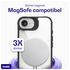 Buddi Hybrid Apple iPhone 16e Hoesje MagSafe Back Cover Transparant Zwart afbeelding 3