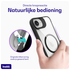 Buddi Hybrid Apple iPhone 16e Hoesje MagSafe Back Cover Transparant Zwart afbeelding 4