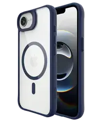 Buddi Hybrid Apple iPhone 16e Hoesje MagSafe Back Cover Transparant Blauw afbeelding