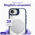 Buddi Hybrid Apple iPhone 16e Hoesje MagSafe Back Cover Transparant Blauw afbeelding 3