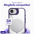 Buddi Hybrid Apple iPhone 16e Hoesje MagSafe Back Cover Transparant Paars afbeelding 3
