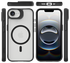 Buddi Hybrid Apple iPhone 16e Hoesje MagSafe Back Cover Matte Zwart afbeelding 9