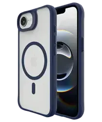 Buddi Hybrid Apple iPhone 16e Hoesje MagSafe Back Cover Matte Blauw afbeelding