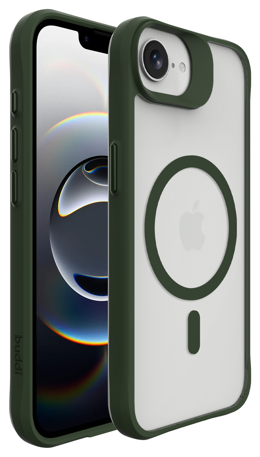 Buddi Hybrid Apple iPhone 16e Hoesje MagSafe Back Cover Matte Groen afbeelding 8