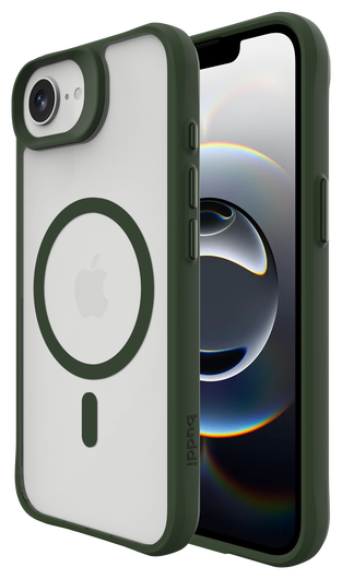 Buddi Hybrid Apple iPhone 16e Hoesje MagSafe Back Cover Matte Groen afbeelding 1