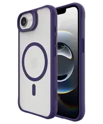 Buddi Hybrid Apple iPhone 16e Hoesje MagSafe Back Cover Matte Paars afbeelding