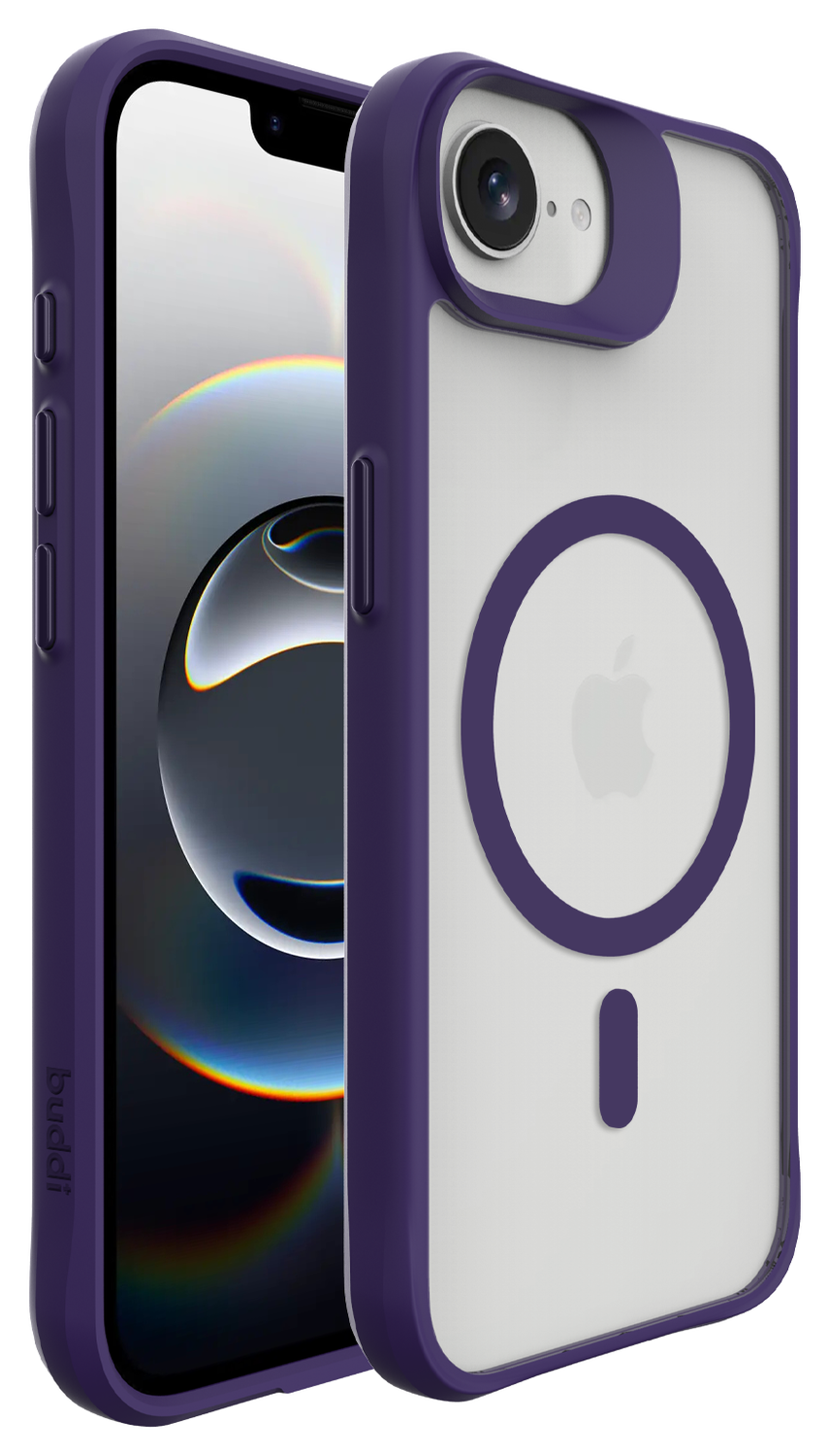 Buddi Hybrid Apple iPhone 16e Hoesje MagSafe Back Cover Matte Paars afbeelding 8