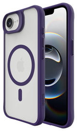 Buddi Hybrid Apple iPhone 16e Hoesje MagSafe Back Cover Matte Paars
