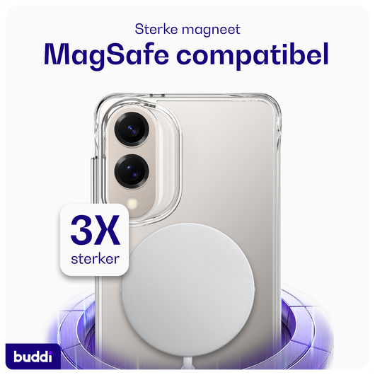 Buddi Core Samsung Galaxy S25 Edge Hoesje MagSafe Back Cover Transparant afbeelding 3