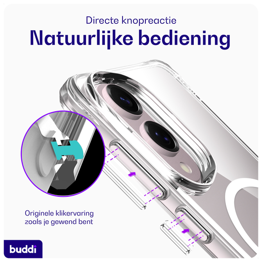 Buddi Core Samsung Galaxy S25 Edge Hoesje MagSafe Back Cover Transparant afbeelding 5