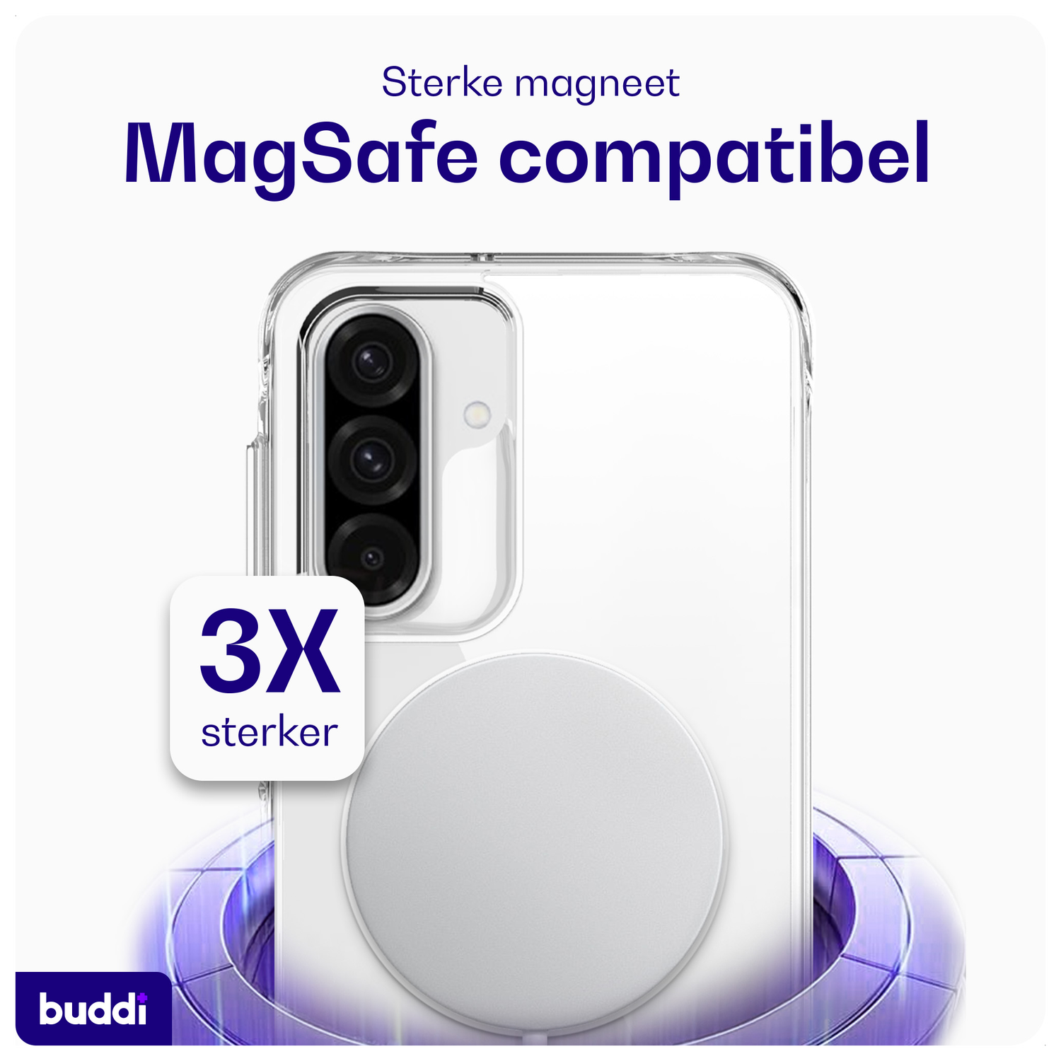 Buddi Core Samsung Galaxy A16 / A26 Hoesje MagSafe Back Cover Transparant afbeelding 3
