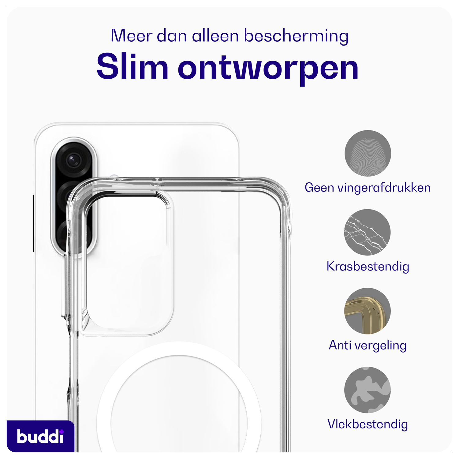 Buddi Core Samsung Galaxy A16 / A26 Hoesje MagSafe Back Cover Transparant afbeelding 4