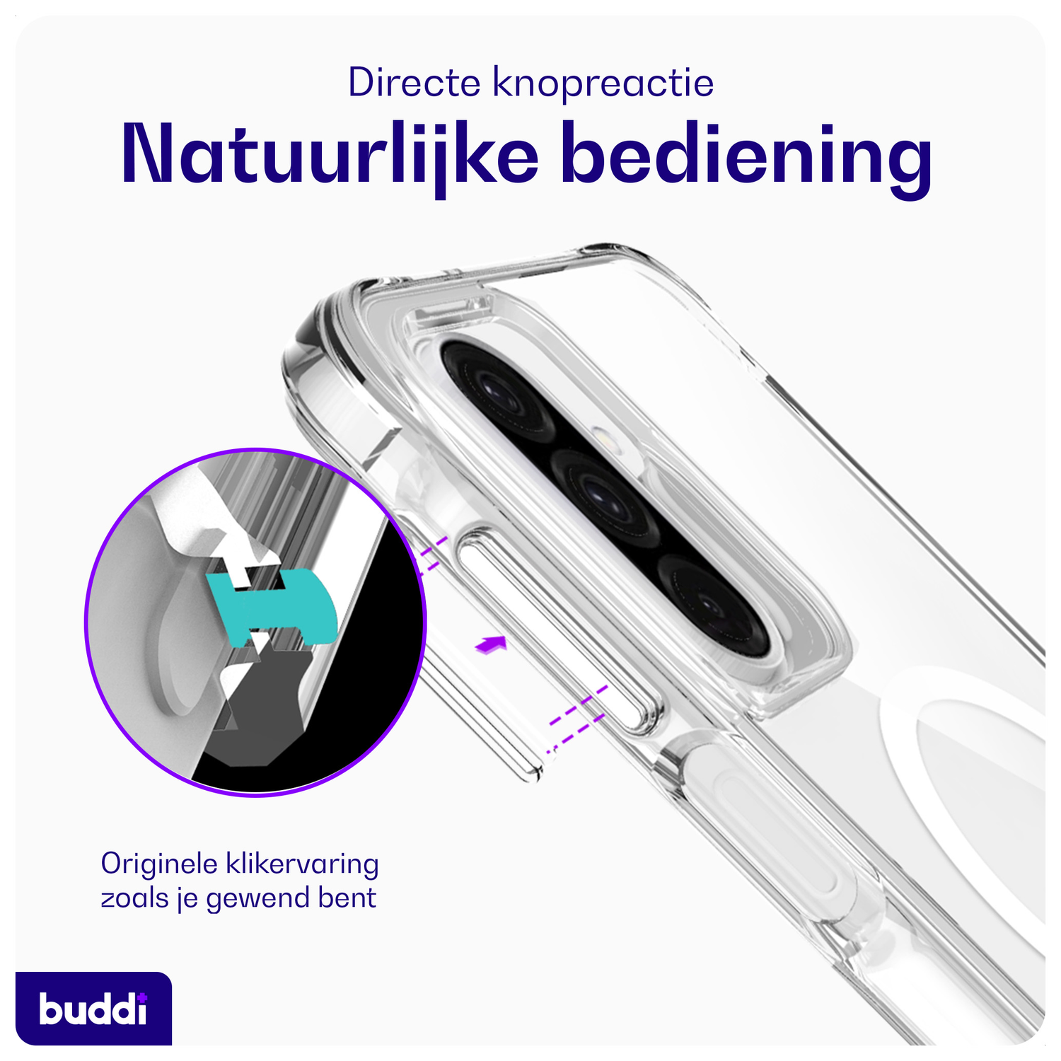 Buddi Core Samsung Galaxy A16 / A26 Hoesje MagSafe Back Cover Transparant afbeelding 5