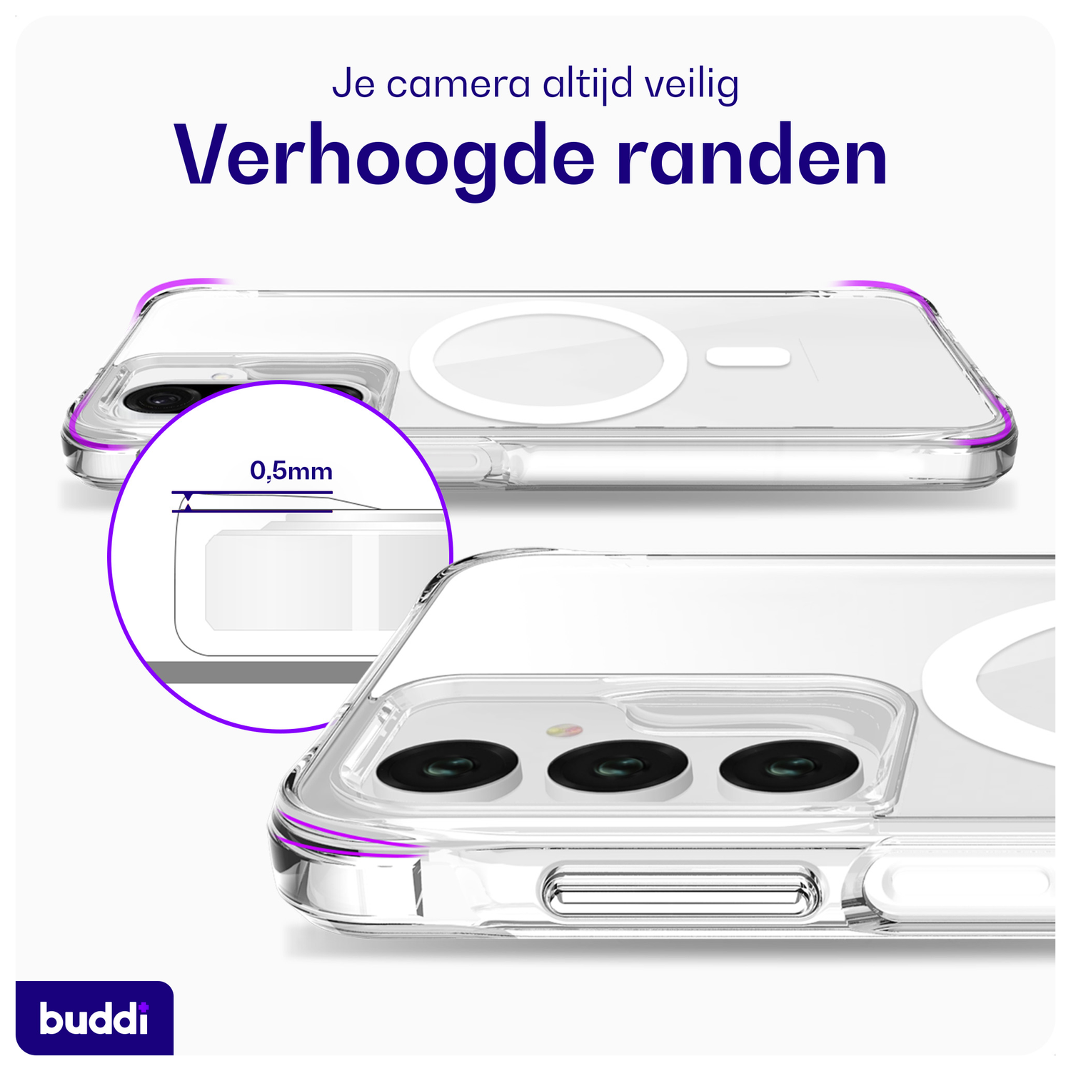 Buddi Core Samsung Galaxy A16 / A26 Hoesje MagSafe Back Cover Transparant afbeelding 6