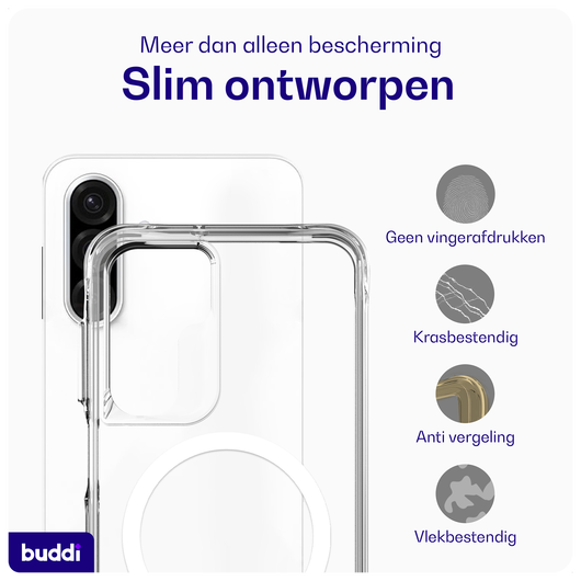 Buddi Core Samsung Galaxy A16 / A26 Hoesje MagSafe Back Cover Transparant afbeelding 4