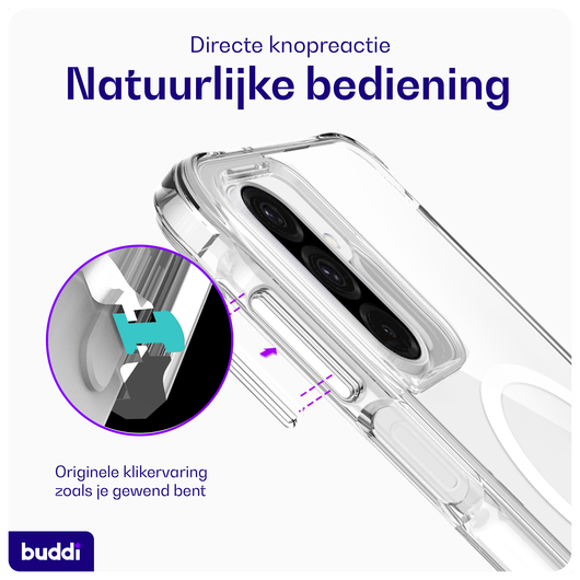 Buddi Core Samsung Galaxy A16 / A26 Hoesje MagSafe Back Cover Transparant afbeelding 5