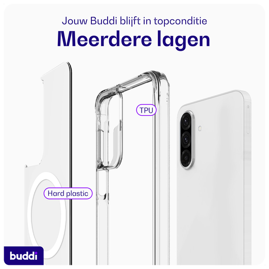 Buddi Core Samsung Galaxy A16 / A26 Hoesje MagSafe Back Cover Transparant afbeelding 7