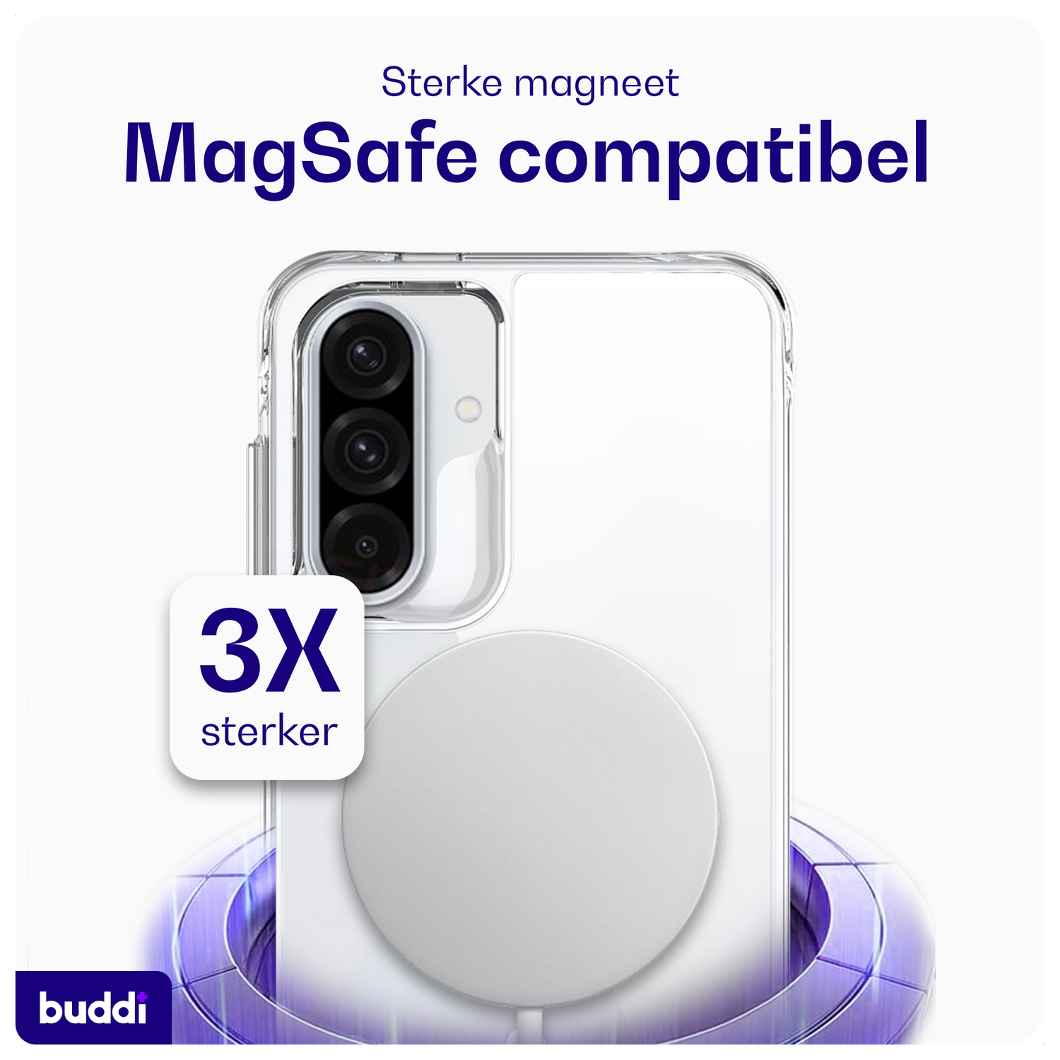 Buddi Core Samsung Galaxy A56 / A36 Hoesje MagSafe Back Cover Transparant afbeelding 3